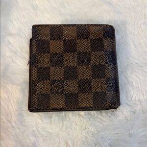 Louis Vuitton Checkered Black and Brown Card Holder